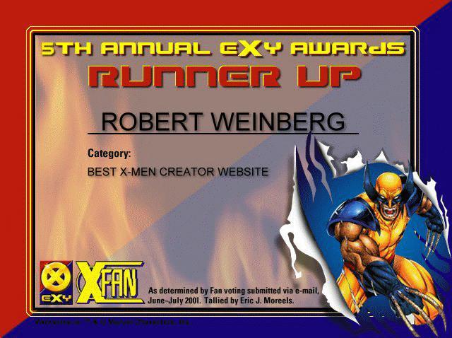 X-Men Website Award!