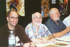 Bob with Brian Wood and Chris Claremont.